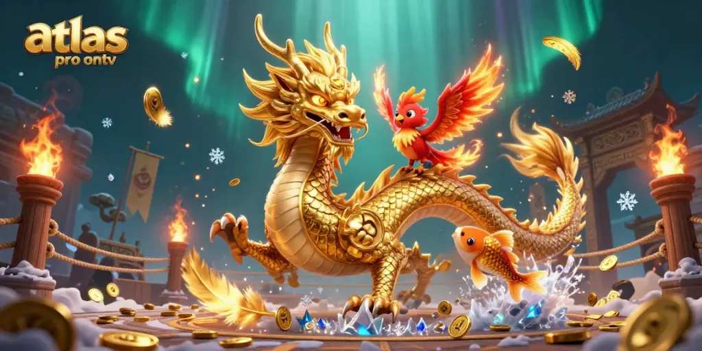 Regardez le dragon doré et le phoenix s'envoler pour des gains avec atlas pro ontv en streaming HD