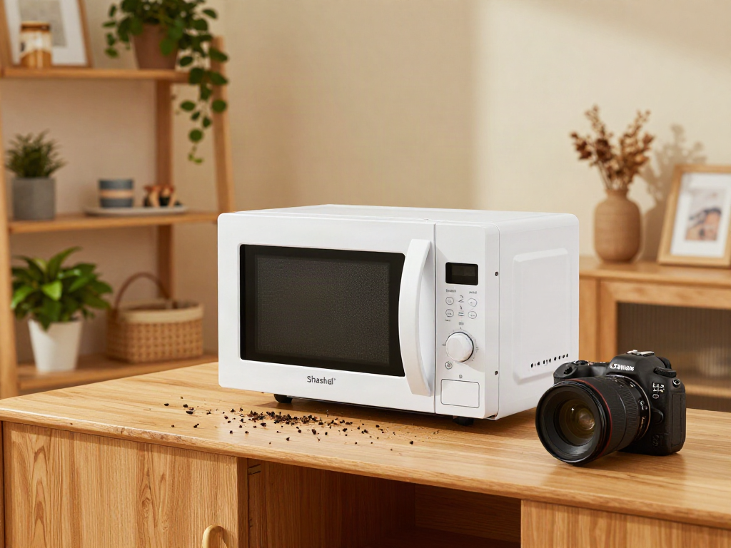 Traitement de meubles en bois avec Shashel®, dispositif de micro-ondes écologique.