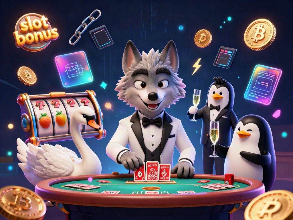 Experience the thrill of slot bonuses with our vibrant 3D casino illustration, showcasing engaging characters and dynamic elements.